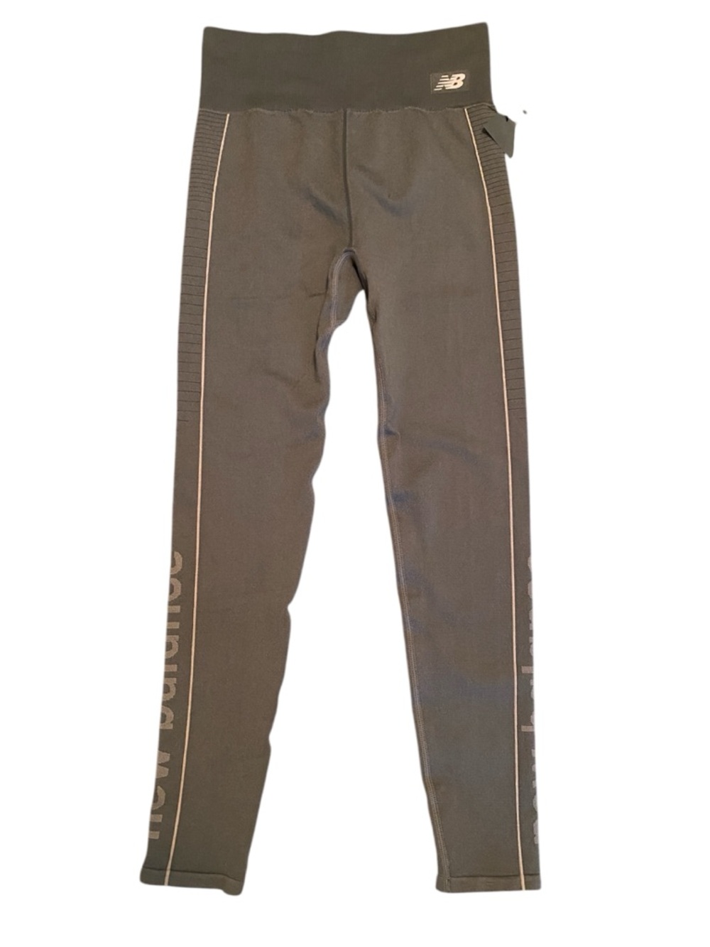 NWT New Balance Women’s Castlerock Gray Leggings with Light Gray Trim, Size S/P